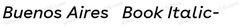 Buenos Aires   Book Italic字体转换